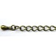 Verlengketting ca 11cm zwart met balletje