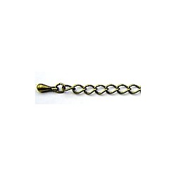 Verlengketting ca 11cm zwart met balletje