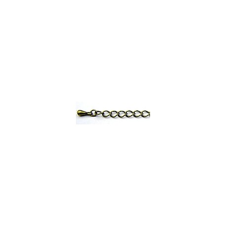 Verlengketting ca 11cm zwart met balletje