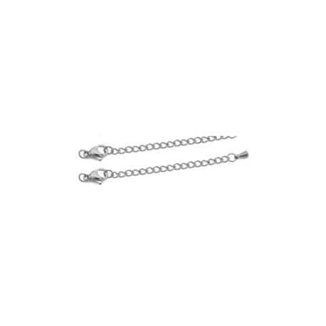verlengketting 5cm met druppel en karabijn 12mm