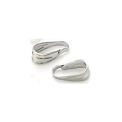 Hangoog 2x6mm zilverkl. 10st