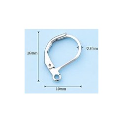 Oorhaakjes 13mm rond met scharnier 925 zilver p.p.
