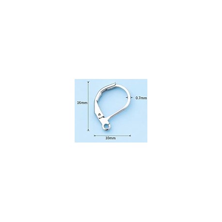 Oorhaakjes 13mm rond met scharnier 925 zilver p.p.