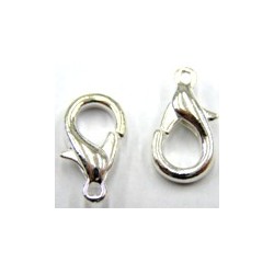 Karabijnsluiting 12mm verzilverd 5.st.