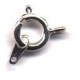 Veerringsluiting 7mm + sluitplaatje zilverkleurig