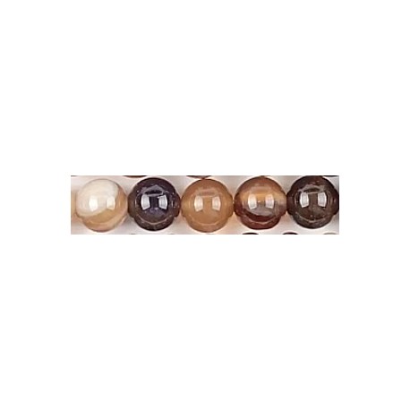Edelsteen coffee stripe agate 8mm ca.38cm