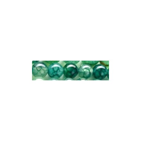 Edelsteen 8mm Dragon Agaat groen 38scm