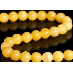 Edelsteen 8mm Jade geel 38scm