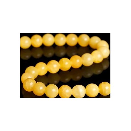 Edelsteen 8mm Jade geel 38scm
