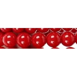 Imm edelsteen 10mm red coral ca 37cm.