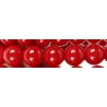 Imm edelsteen 10mm red coral ca 37cm.