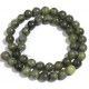 Edelsteen 8mm groene zuidelijke jade ca. 38cm.