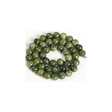 Edelsteen 6mm groene zuidelijke jade ca. 38cm.