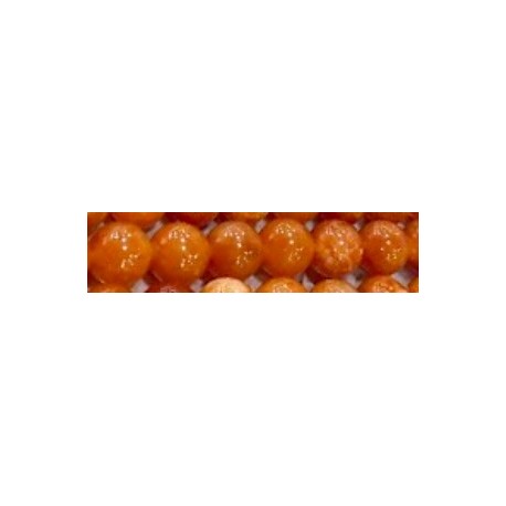 Edelsteen Oranje zonnesteen 8mm streng ca 47st.