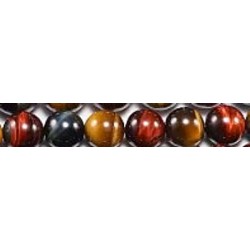 Edelsteen 8mm Tijgeroog bliksem 8mm ca.38cm