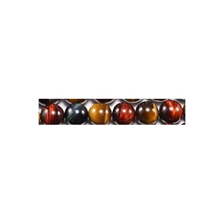 Edelsteen 8mm Tijgeroog bliksem 8mm ca.38cm