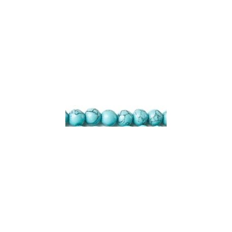 Edelsteen 4mm blauwe turqoise cs. 38cm.
