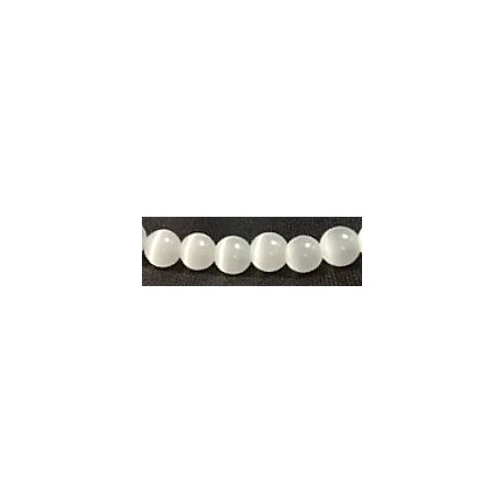 Edelsteen Cateye Wit 6mm ca. 60st.