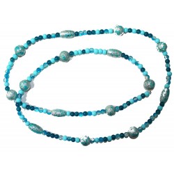 Ketting met ijskralen lauw