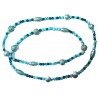 Ketting met ijskralen blauw