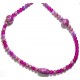 Ketting met ijskralen fuchsia