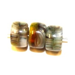 Glaskraal ovaal 20mm transp/bruin gemelleerd 10st.