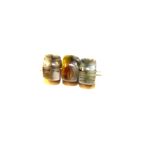 Glaskraal ovaal 20mm transp/bruin gemelleerd 10st.