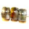 Glaskraal ovaal 20mm transp/bruin gemelleerd 10st.