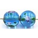 bloemkraal rond ca 8mm middenblauw 5st