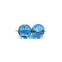 bloemkraal rond ca 8mm middenblauw 5st