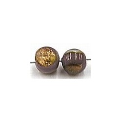 bloemkraal rond ca 8mm mauve goldfoil 5st