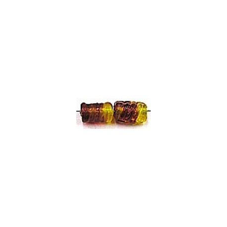 glaskraal 12mm ton geschroefd d.rood/geel 10st