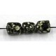 glaskraal ton 6x5mm bruin/groen gemarmerd ca.25