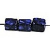 glaskr. blokje 7x5mm donkerblauw gemarmerd ca.25