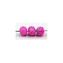 glaskr. rond 5mm rose gemarmerd ca.25 st.