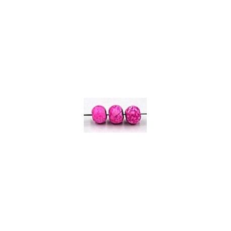 glaskr. rond 5mm rose gemarmerd ca.25 st.