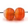 glaskr. rond 9mm oranje gemarmerd 10st.