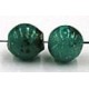 glaskr. rond 9mm groen gemarmerd 10st