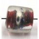 silverfoilband gespikkeld 10x10mm rood 5st.