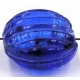 silverfoil geribde schijf 16x10mm blauw 2st.