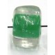 Glaskraal 18mm wit met blauwe strepen 3st.
