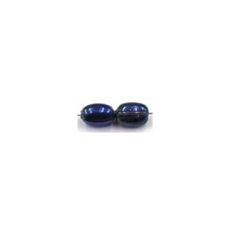 glaskraal geribbeld 20x10mm rood 5st