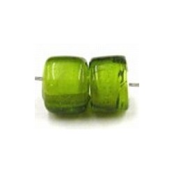 glaskraal 5x7mm groen/witte kern 25st