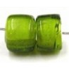 glaskraal 5x7mm groen/witte kern 25st