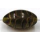 glaskr. ovaal 25x14mm bruin/geelrode strepen p.st.