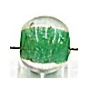 glaskraal rond 8mm transp. groene kern 25st