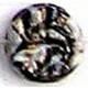 Glaskraal schijf 17mm wit/zwart/goud 5st