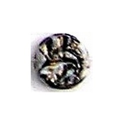 Glaskraal schijf 17mm wit/zwart/goud 5st