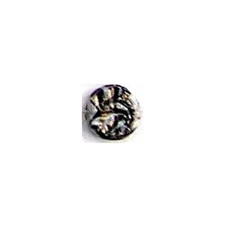 Glaskraal schijf 17mm wit/zwart/goud 5st