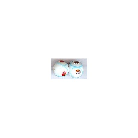 Glaskraal rond 12-13mm creme bewerkt 5st.UL